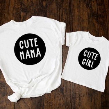 Tricouri - Cute mama & cute girl