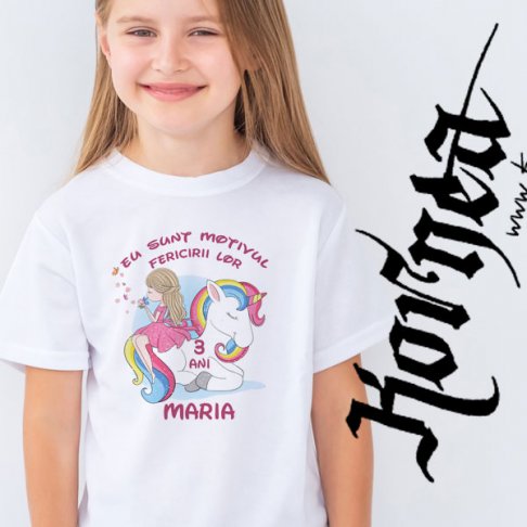 Tricou - Fetita Unicorn