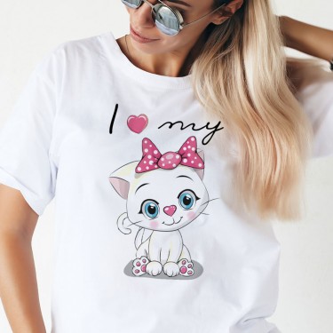 Tricou - I love my cat